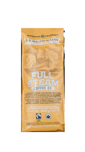 Full Steam SS Malcolm Cann Commemorative Light Roast Coffee (Whole Bean)